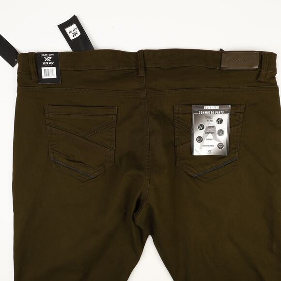 NEW XRAY XR Jeans Mens 48x32 Commuter Pants Jeans  Slim Fit Olive Green Stretch - Picture 10 of 11